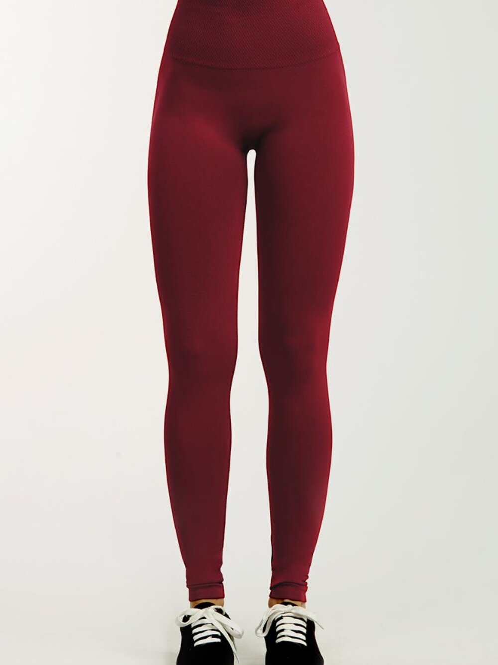$5 SALE Women's Seamless High Waist Extra Wide Band Leggings EX907 Red
